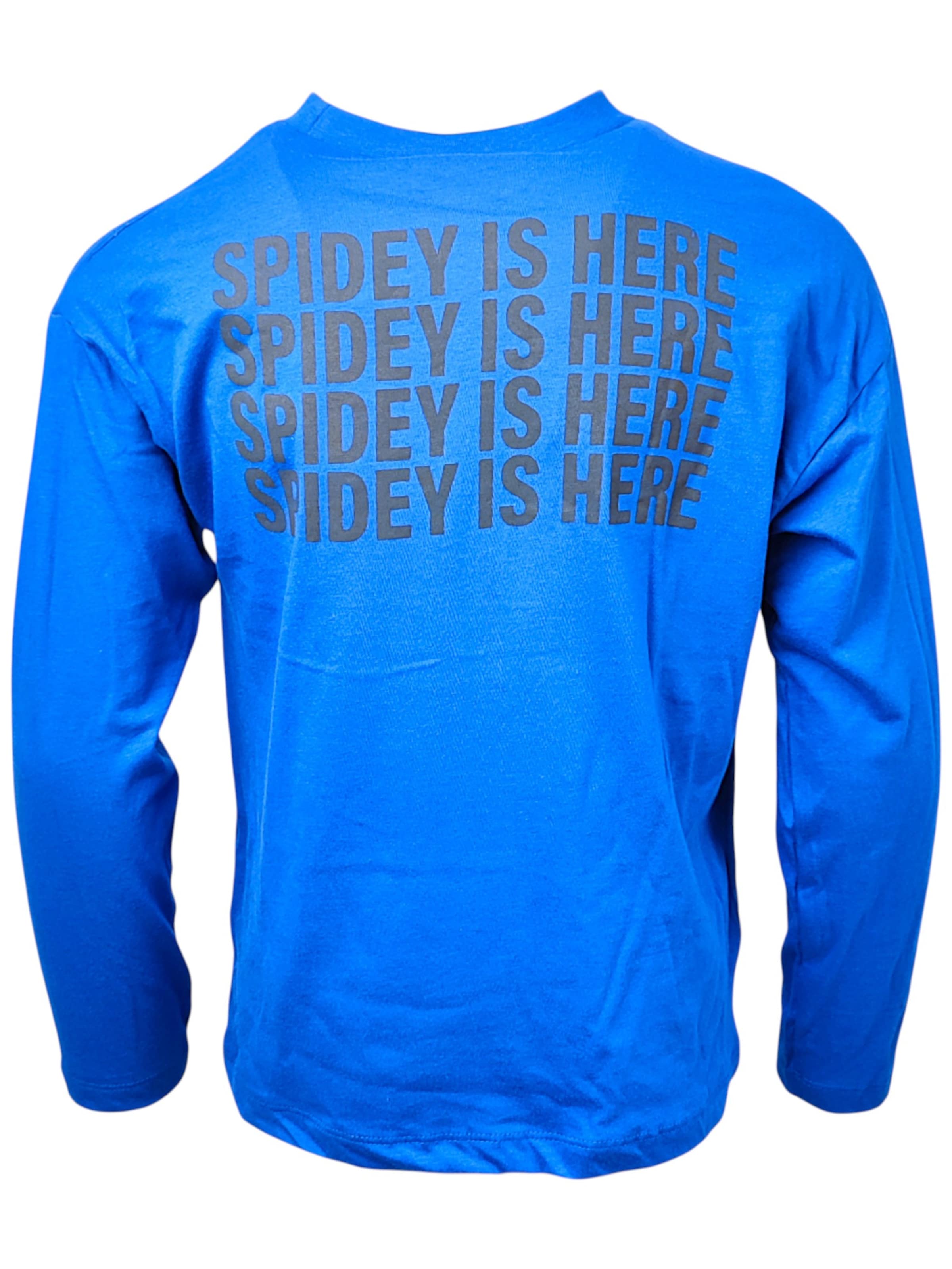 Spider-Man Shirt 'Spider-Man Langarmshirt'‌‌‌‌‌‌ in Blau