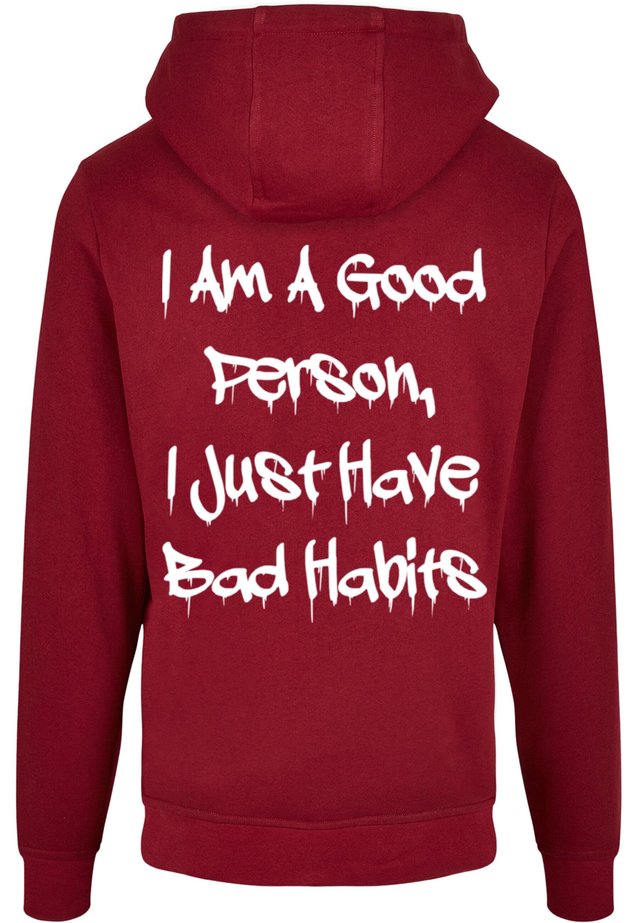 Sweat-shirt 'Bad Habits' Merchcode en rouge