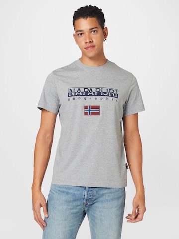 NAPAPIJRI T-Shirt 'AYAS' in Grau: predná strana