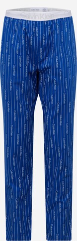 Pantaloni de pijama de la Calvin Klein Underwear pe albastru: față