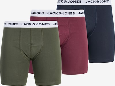 JACK & JONES Bokserishortsit 'JACADRIAN' koossa XS värissä marine / oliivi / viininpunainen / valkoinen, Tuotenäkymä
