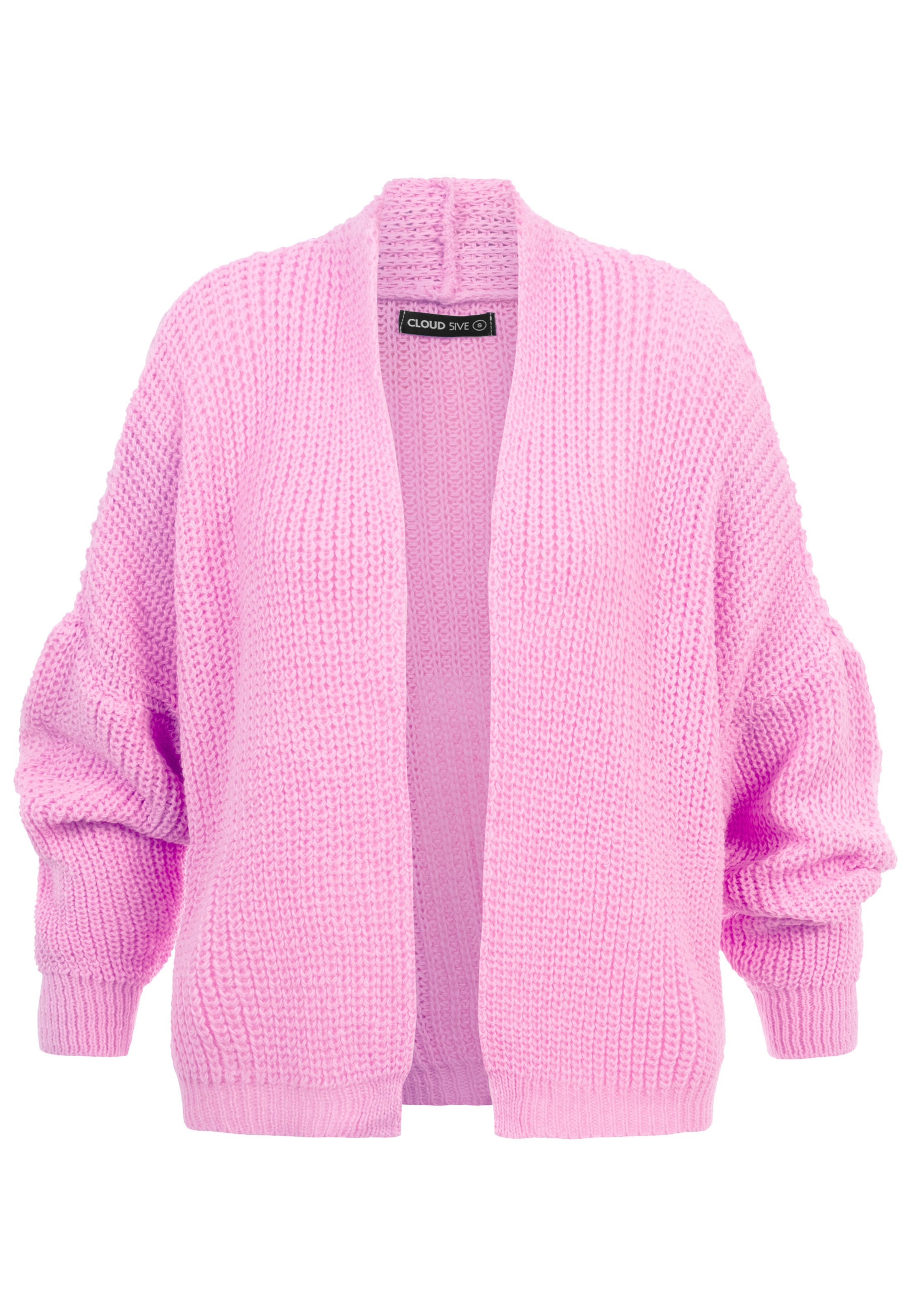 Cloud5ive Strickjacke in Pink: Vorderseite