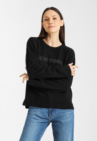 Frieda & Freddies NY Pullover in Schwarz: Vorderseite