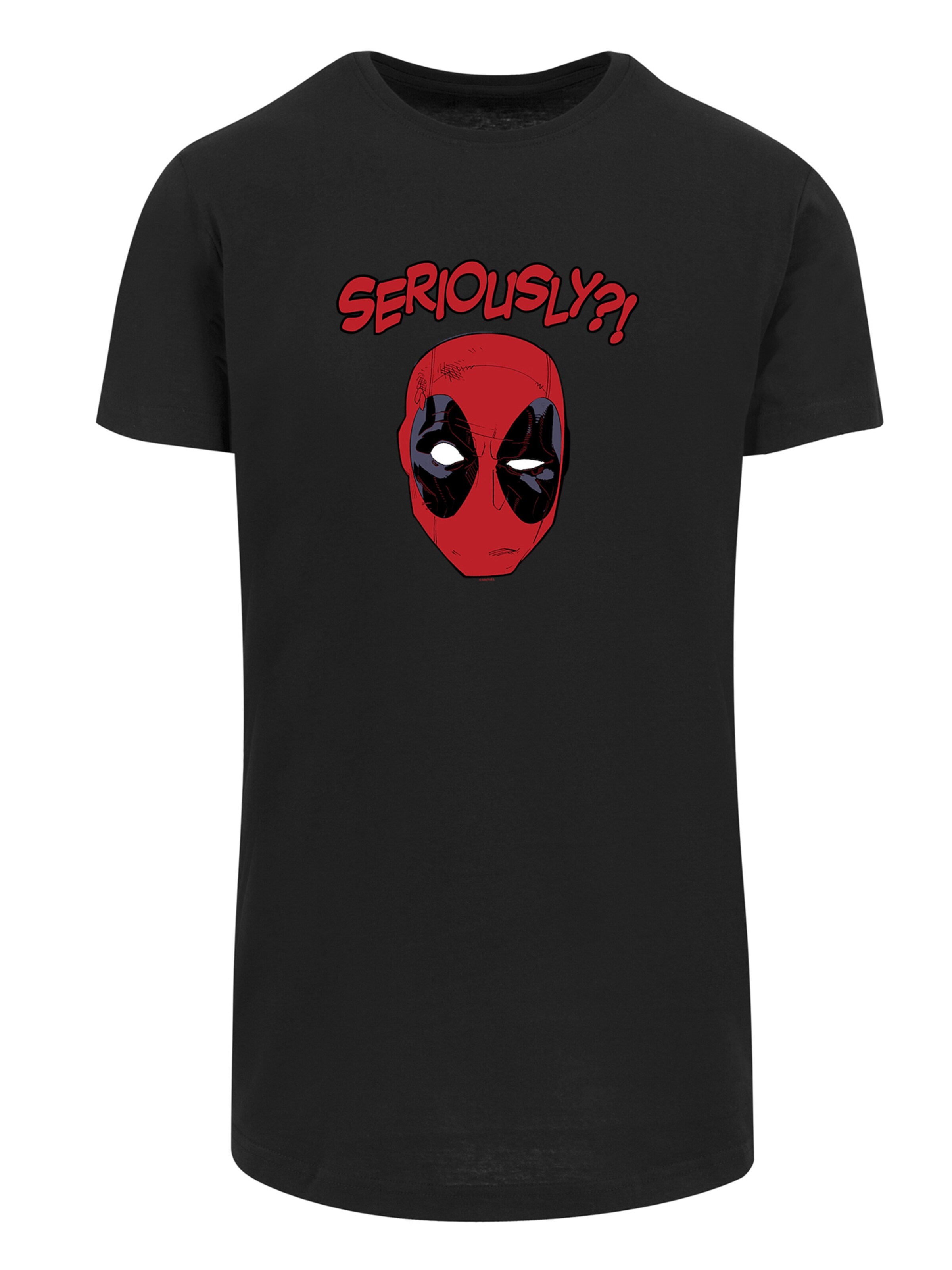 T-Shirt 'Marvel Deadpool Seriously' F4NT4STIC en noir : devant