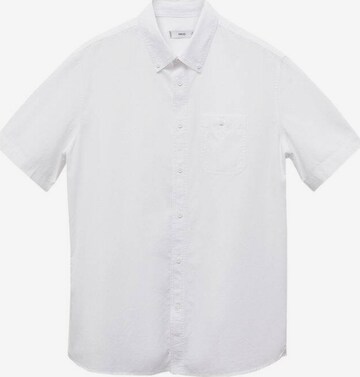 MANGO MAN Regular fit Button Up Shirt 'Ginza' in White: front