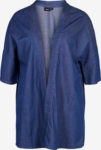 Zizzi - Kimono 'Jamina' em azul: frente