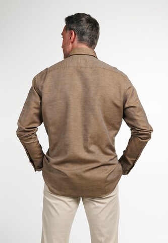 ETERNA Comfort fit Button Up Shirt in Brown