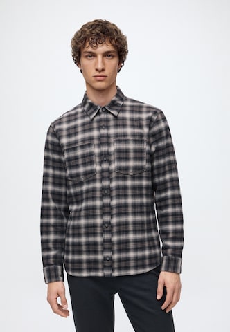 HOLLISTER Regular Fit Hemd in Schwarz: Vorderseite