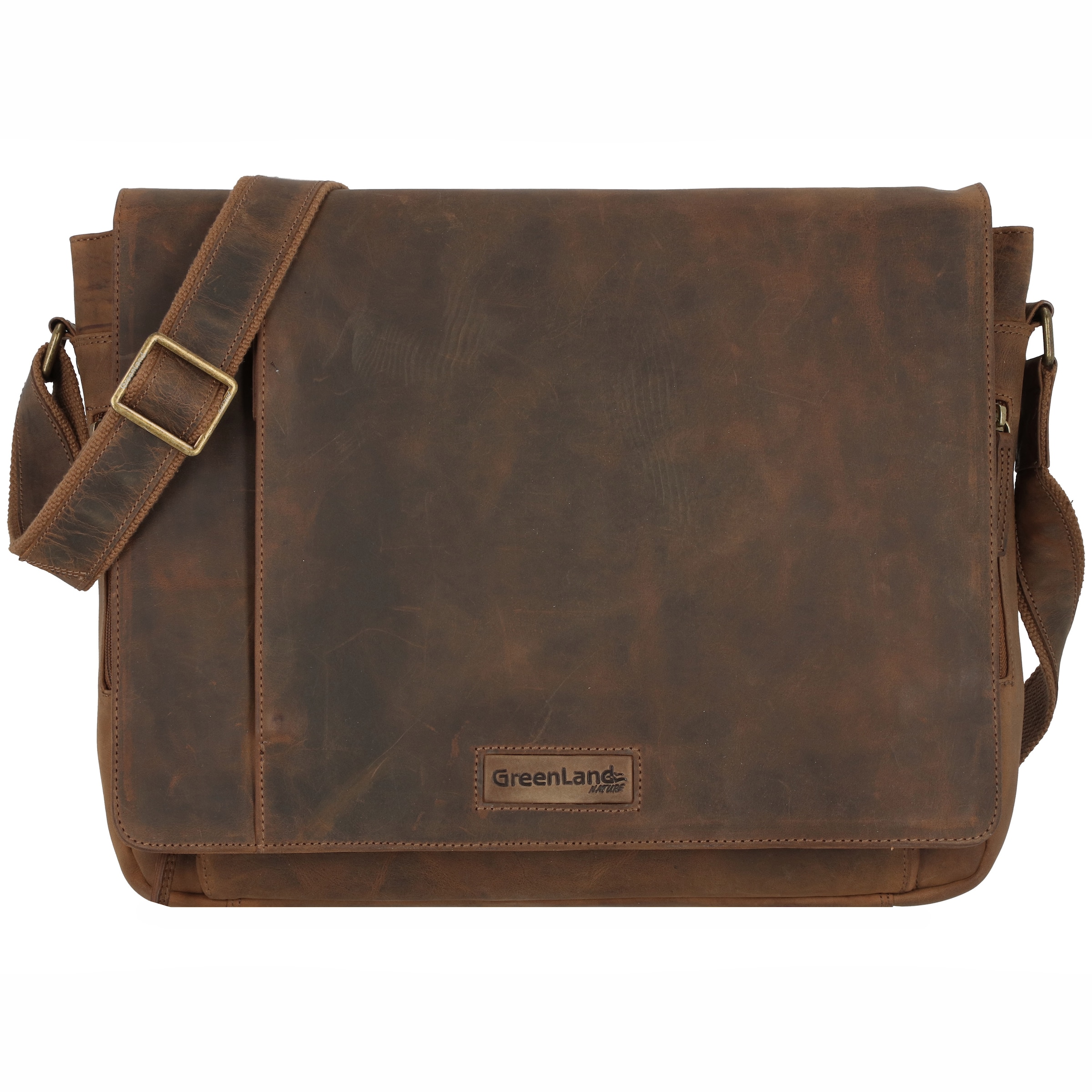 Greenland Nature Crossbody bag 'Montenegro' in Brown: front