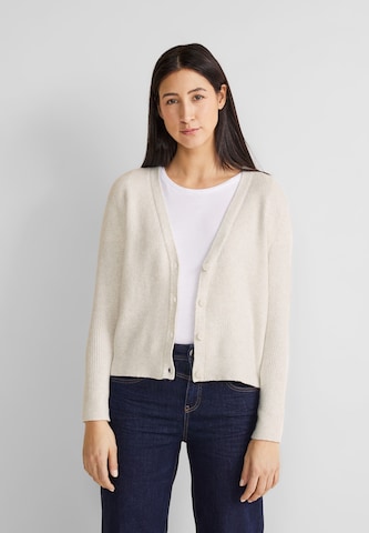 STREET ONE Knit Cardigan in Beige: front