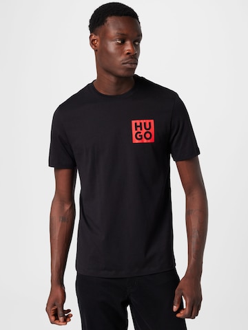 T-Shirt 'Detzington' HUGO Red en noir : devant