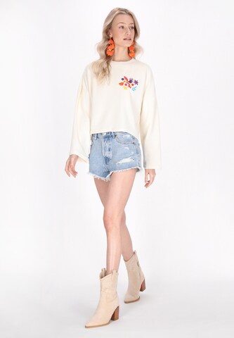 IZIA Sweatshirt 'Boho' in Beige