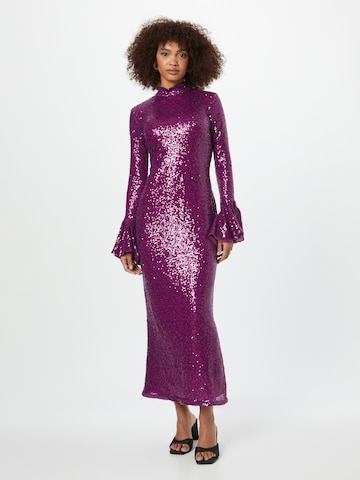 Warehouse - Vestido de festa em roxo: frente