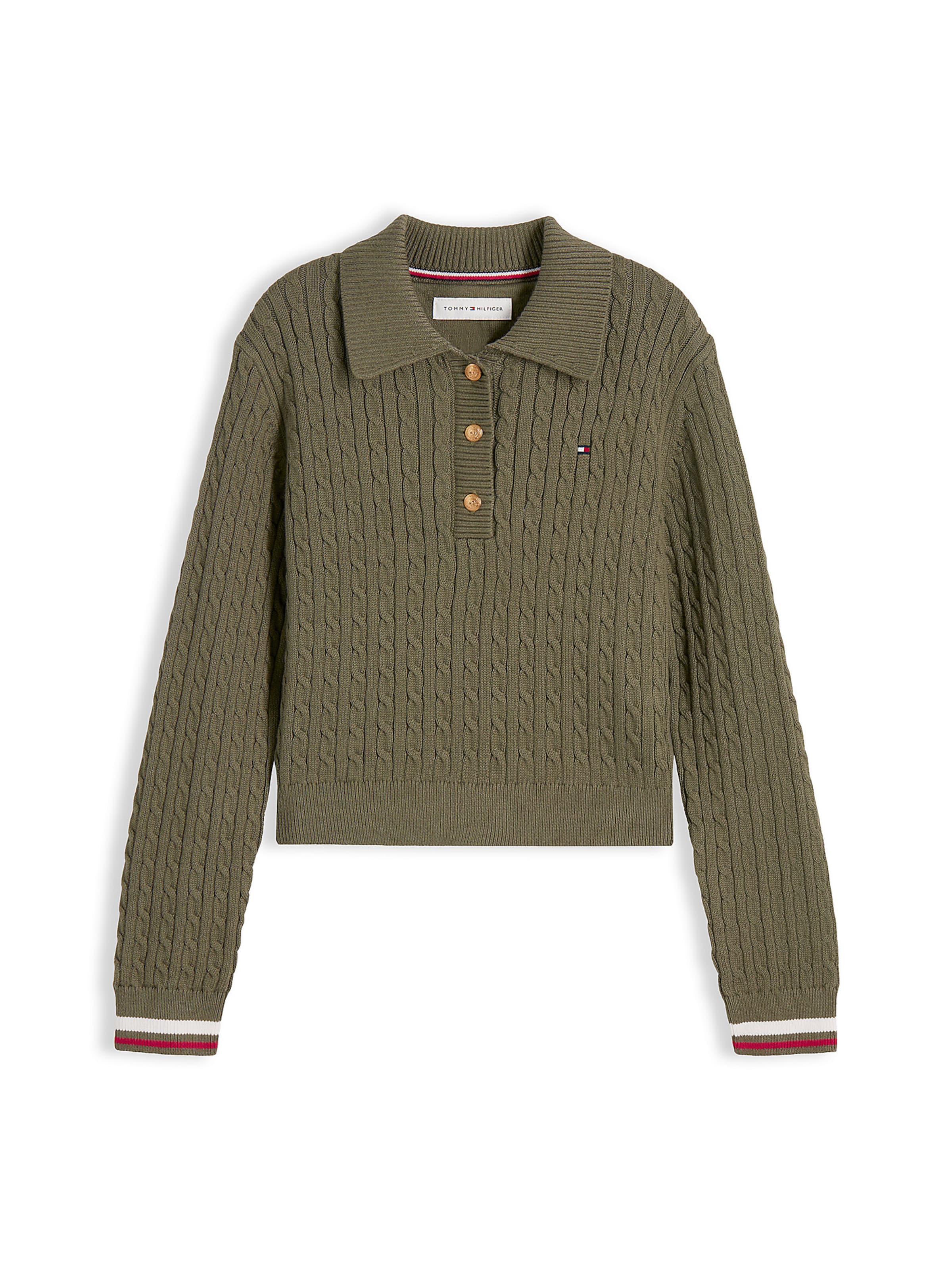 TOMMY HILFIGER Pullover in Grün: Vorderseite
