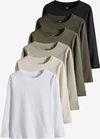 Marškinėliai iš The Set, spalva – smėlio spalva / ruda / pilka / alyvuogių spalva / juoda / balta, Prekių apžvalga