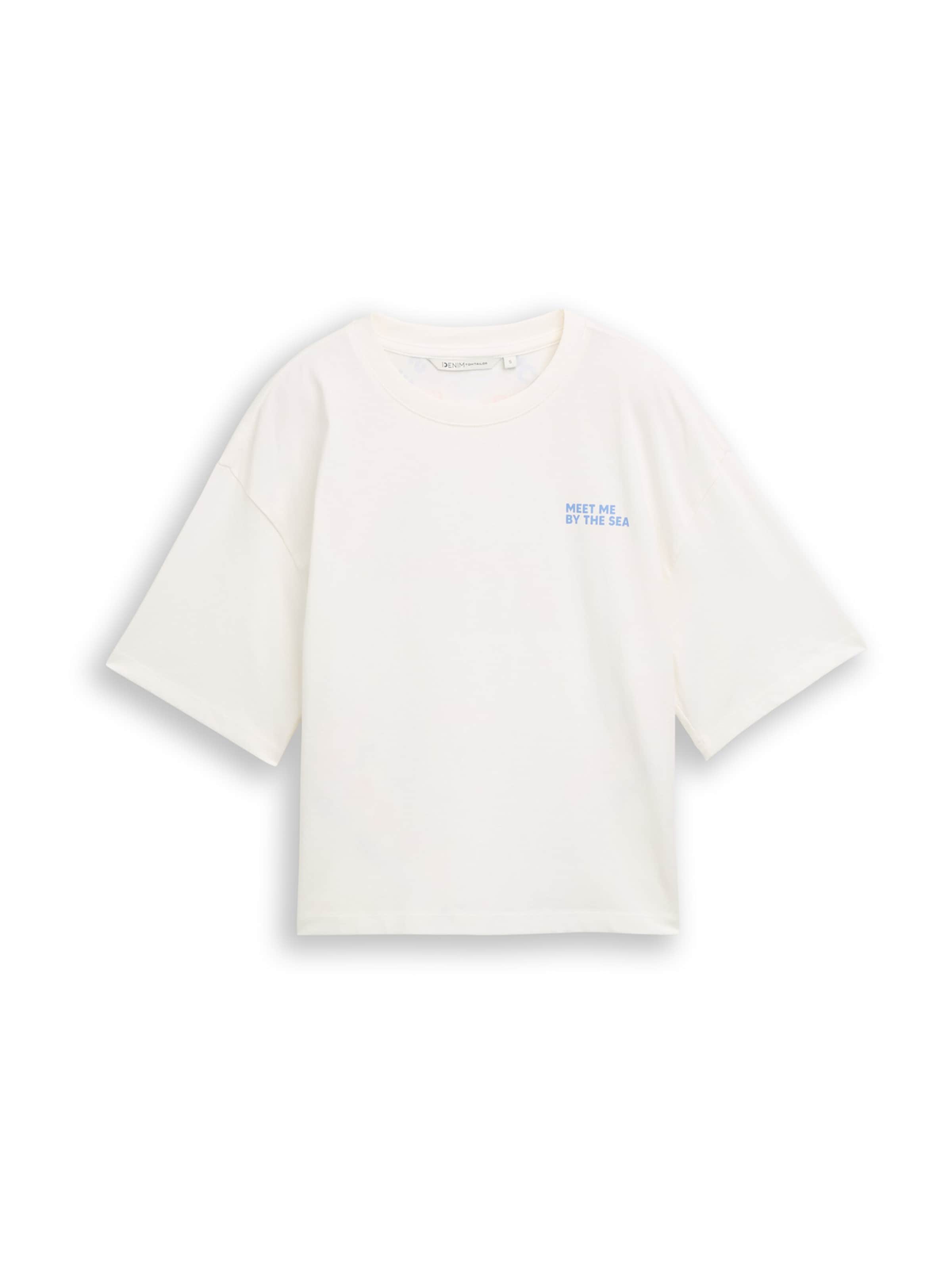 TOM TAILOR DENIM T-shirt i vit: framsida