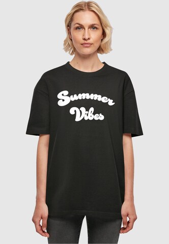 Merchcode Shirt 'Summer Vibes' in Zwart: voorkant