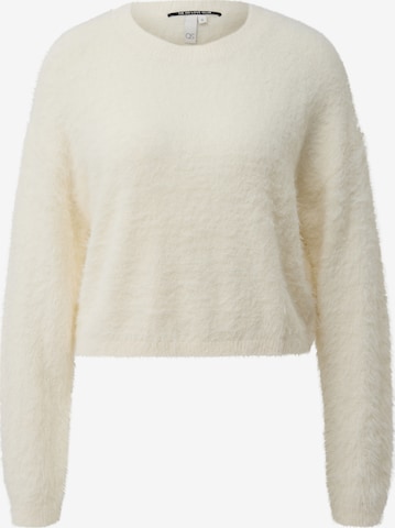 Pull-over QS en beige : devant