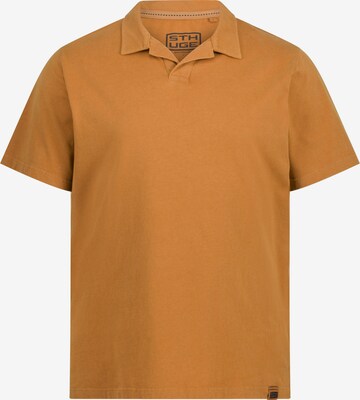 T-Shirt STHUGE en marron : devant