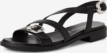 Tamaris Сандали в черно: отпред