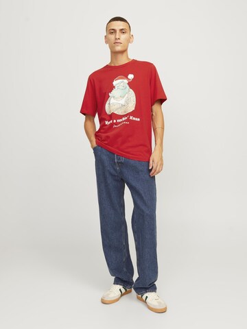 Maglietta 'Xmas Funny' di JACK & JONES in rosso