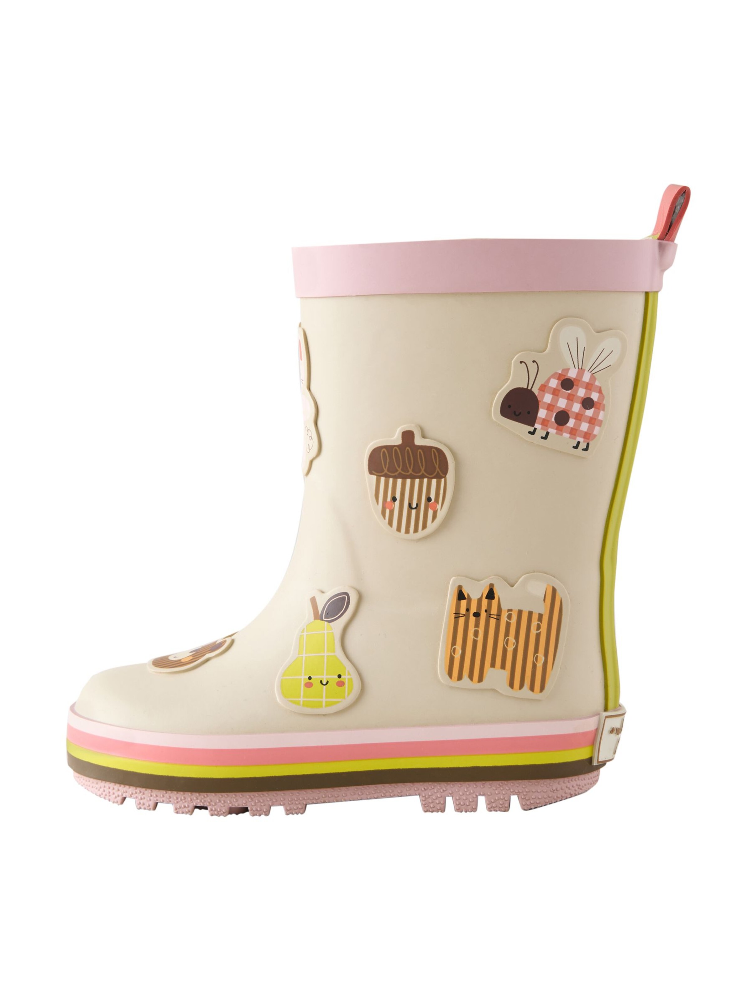 Bottes en caoutchouc Next en beige : devant