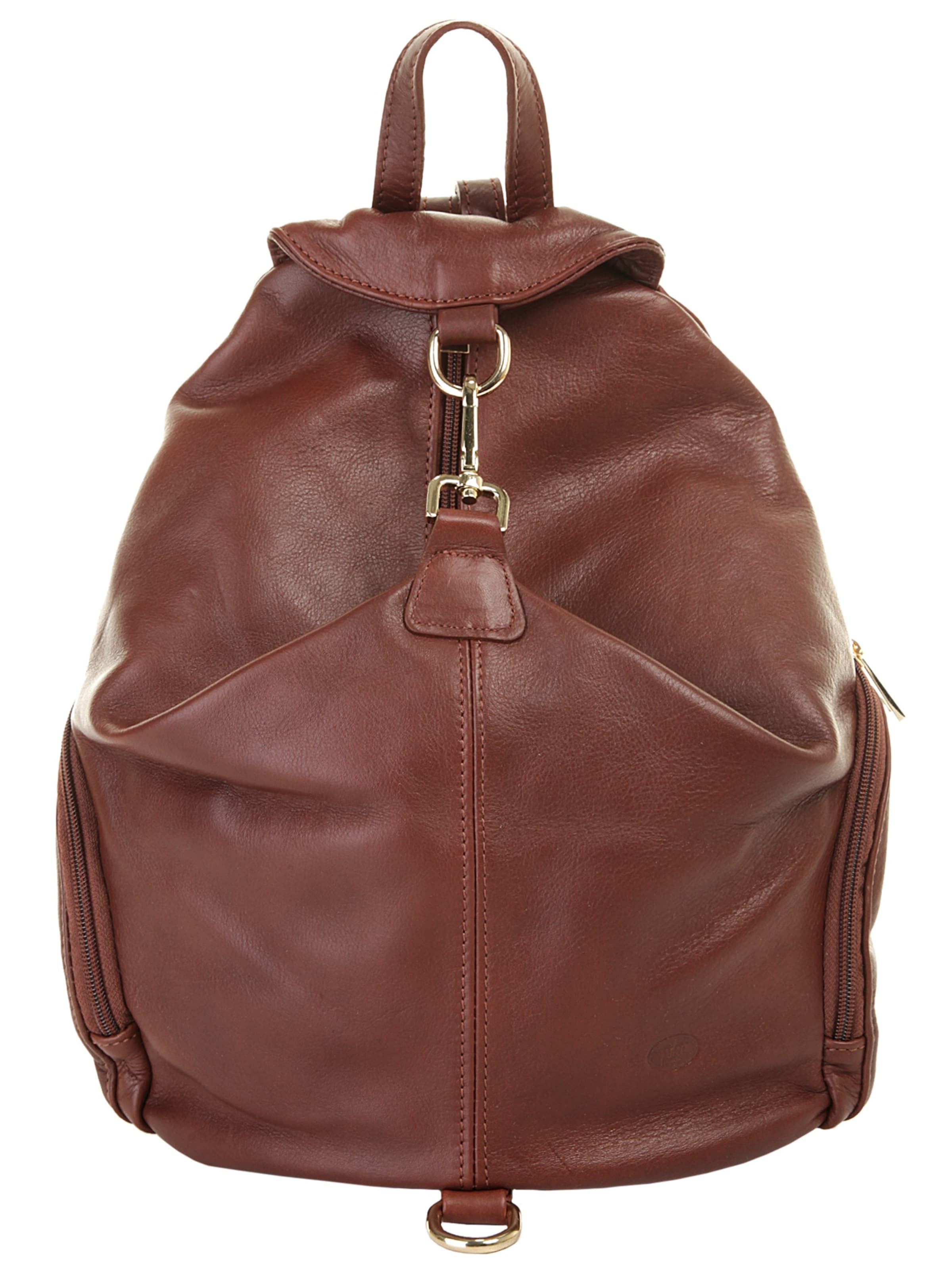 Sac à dos piké en marron : devant