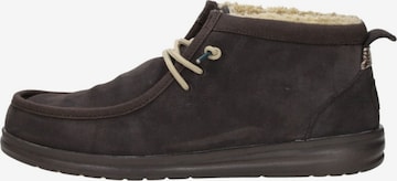 HEY DUDE Schnürstiefel 'Wally Mid' in Braun: Vorderseite