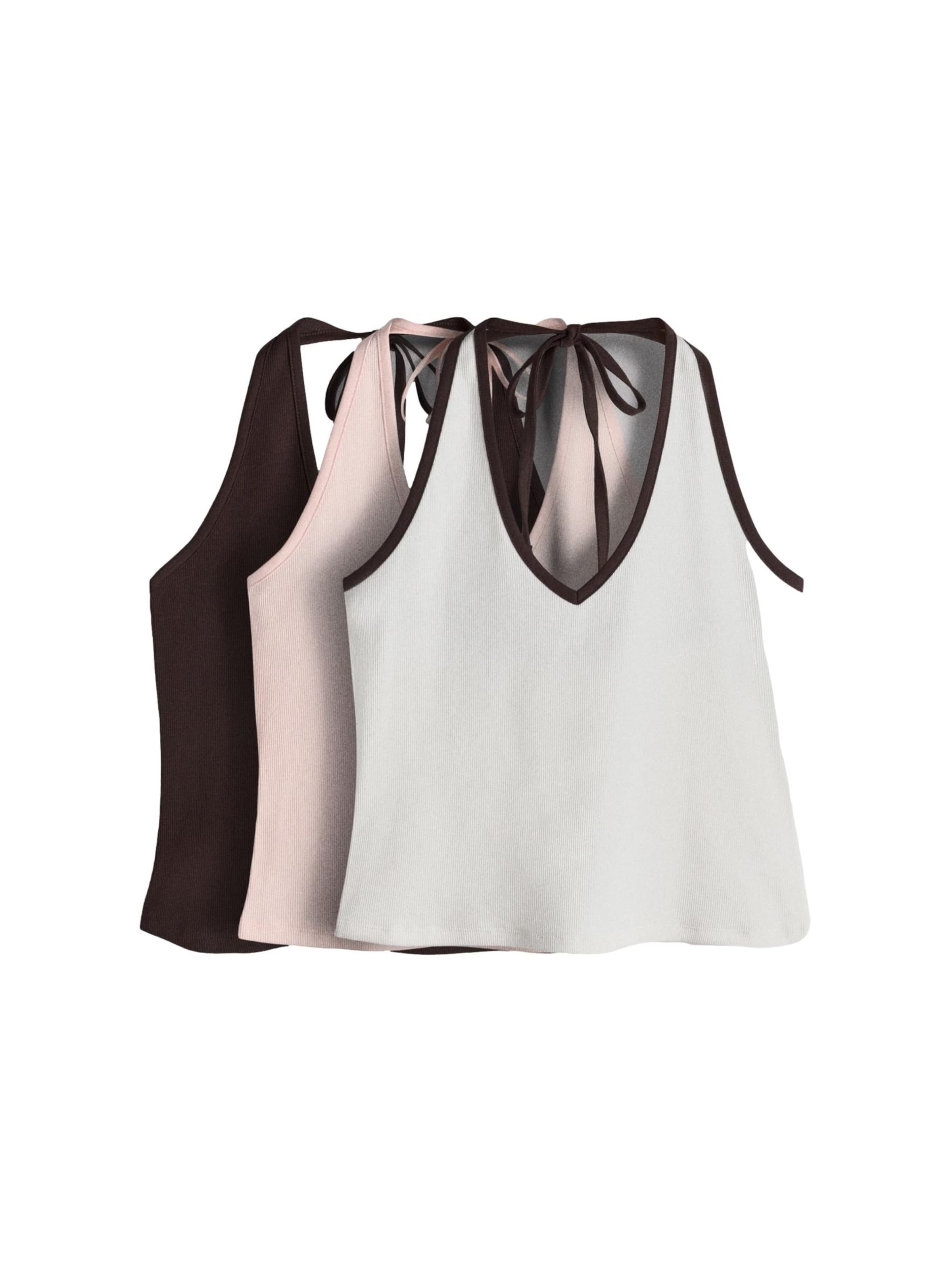 The Set Top in Beige: voorkant