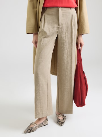 JDY - Pierna ancha Pantalón plisado 'JDYRIiver' en beige: frente