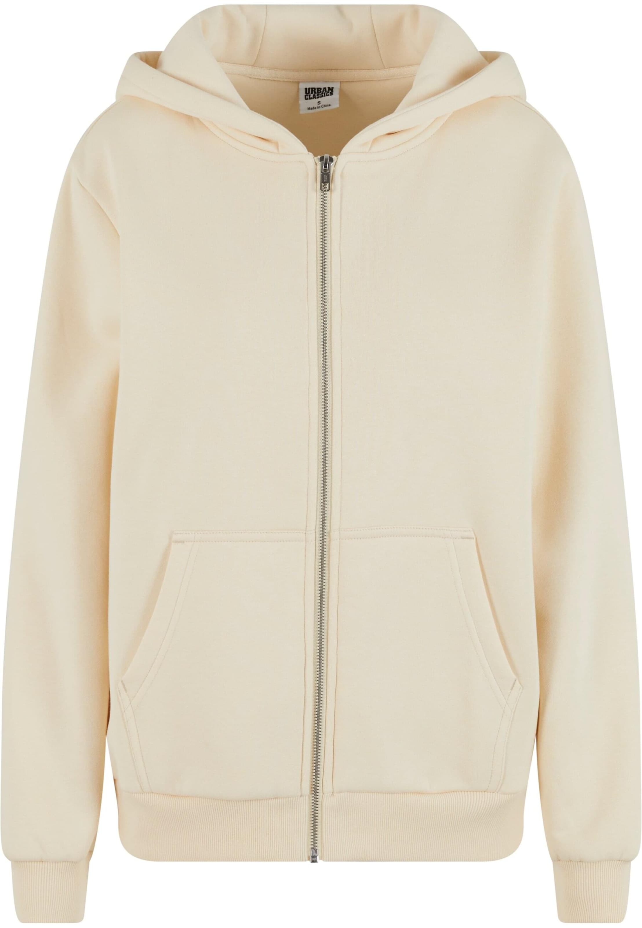 Veste de survêtement Urban Classics en beige : devant