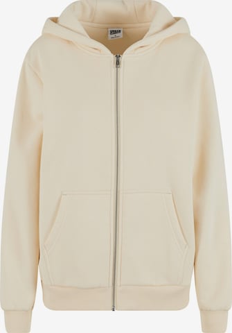 Urban Classics - Sudadera con cremallera en beige: frente