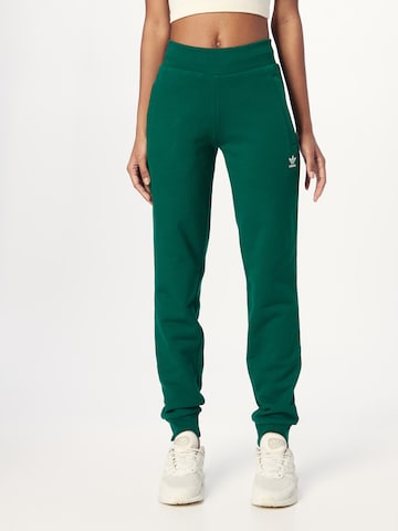 ADIDAS ORIGINALSTapered Pidžama hlače 'Adicolor Essentials ' - zelena boja: prednji dio