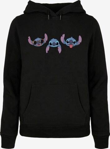 ABSOLUTE CULT Sweatshirt 'Lilo And Stitch - Faces' in Schwarz: predná strana