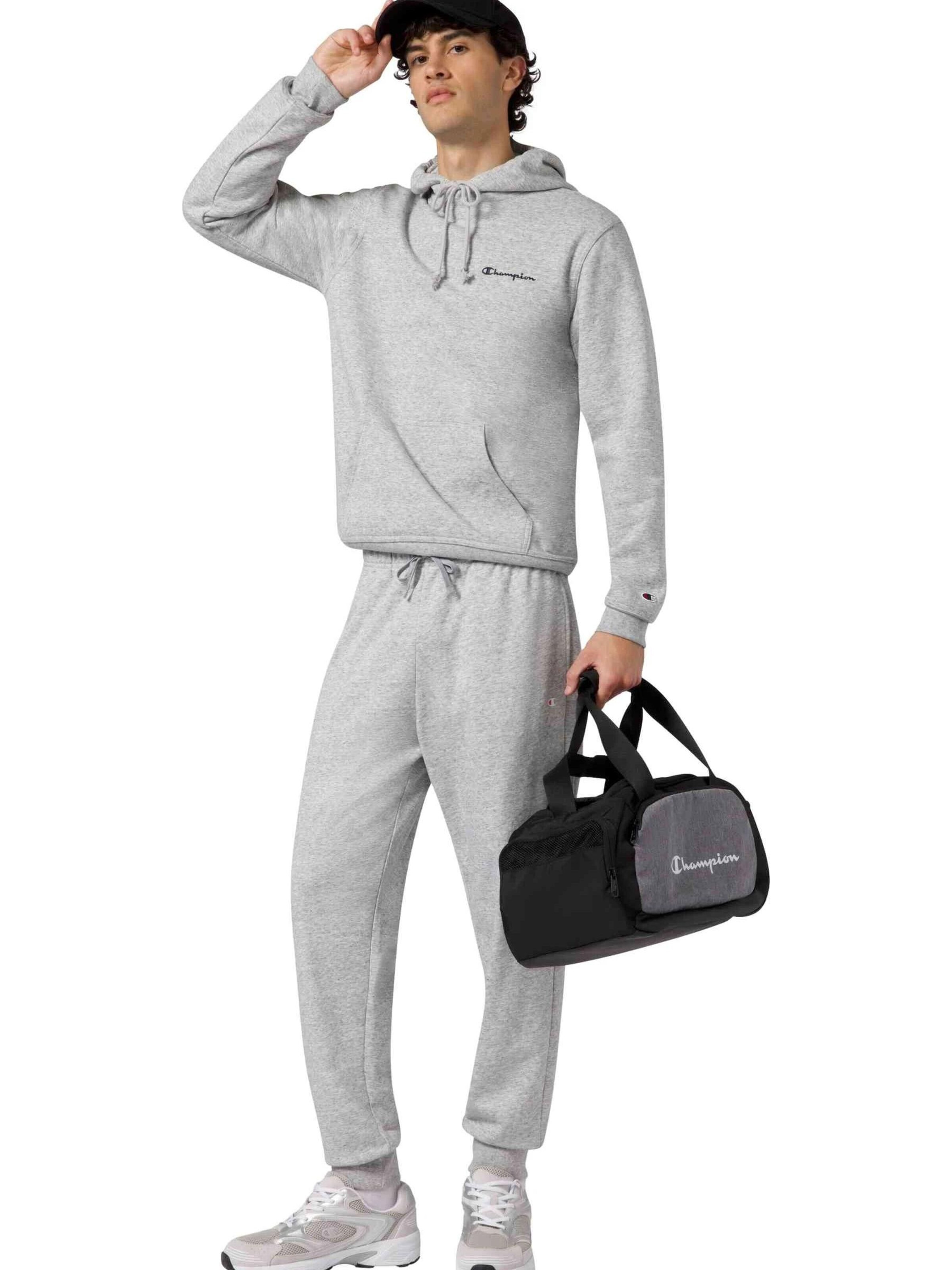 Champion -DO NOT USE- Sweatshirt 'Sudadera champion gris small embroidered logo hoodie'‌ in Grau