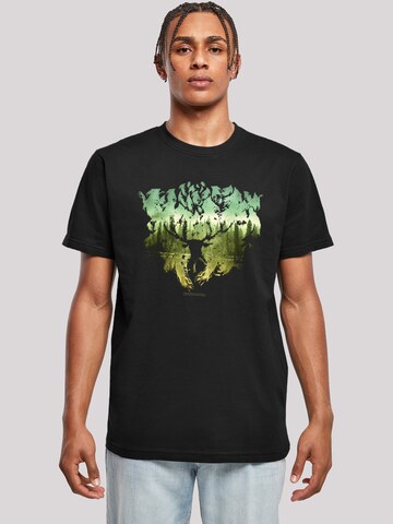 F4NT4STIC Shirt 'Harry Potter Magical Forest' in Black: front