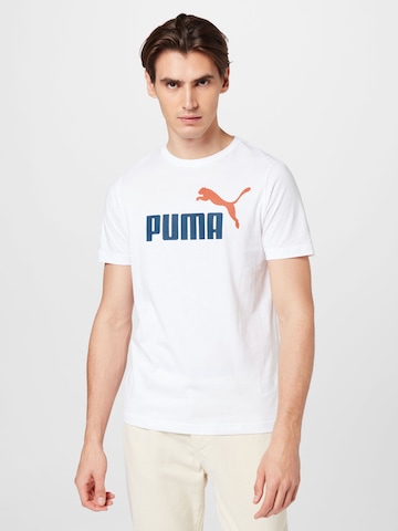 PUMA Performance Shirt 'Essentials' in White: front