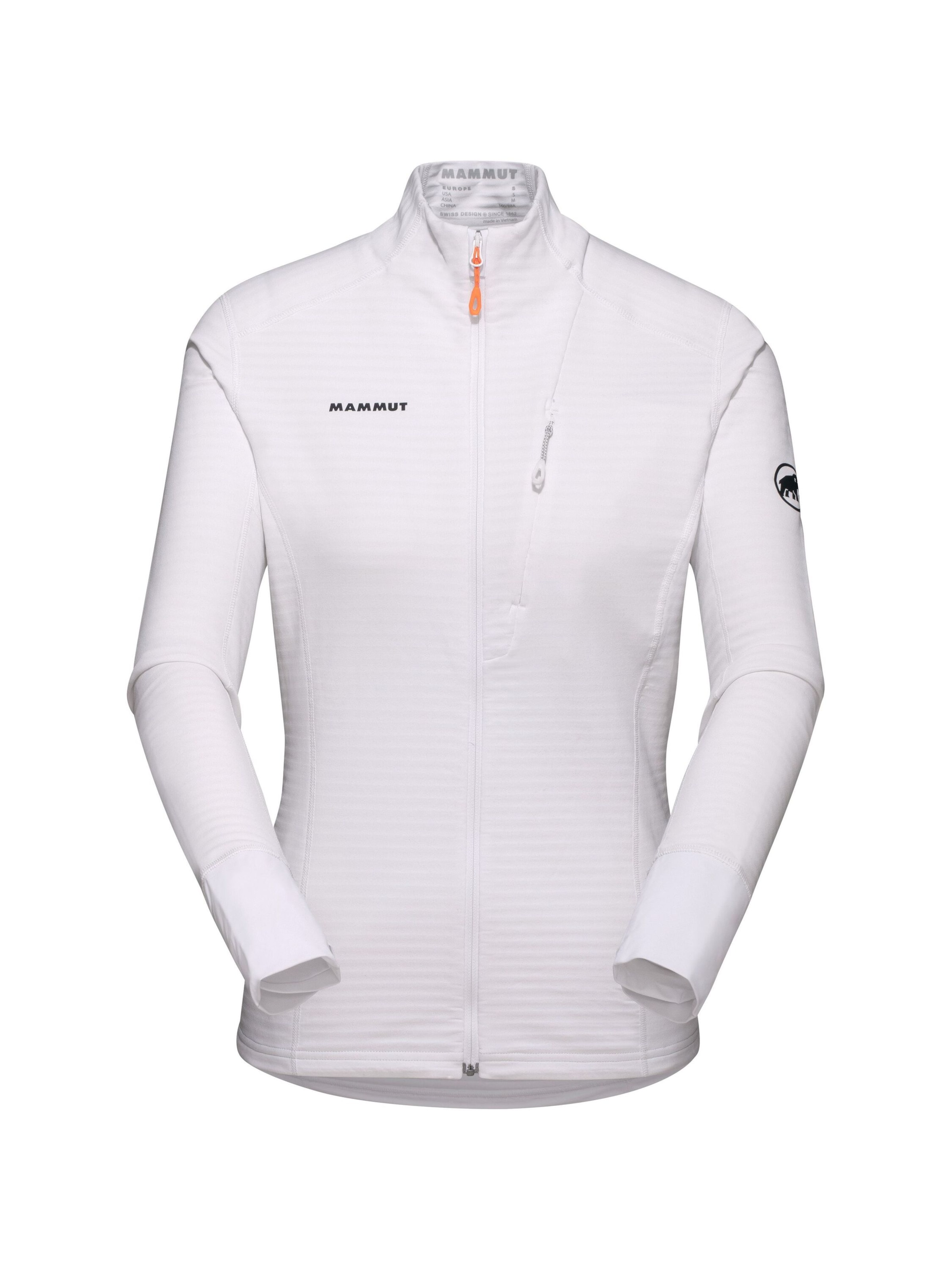 MAMMUT Funktionsfleecejacke 'Taiss Light' in Weiß: Vorderseite