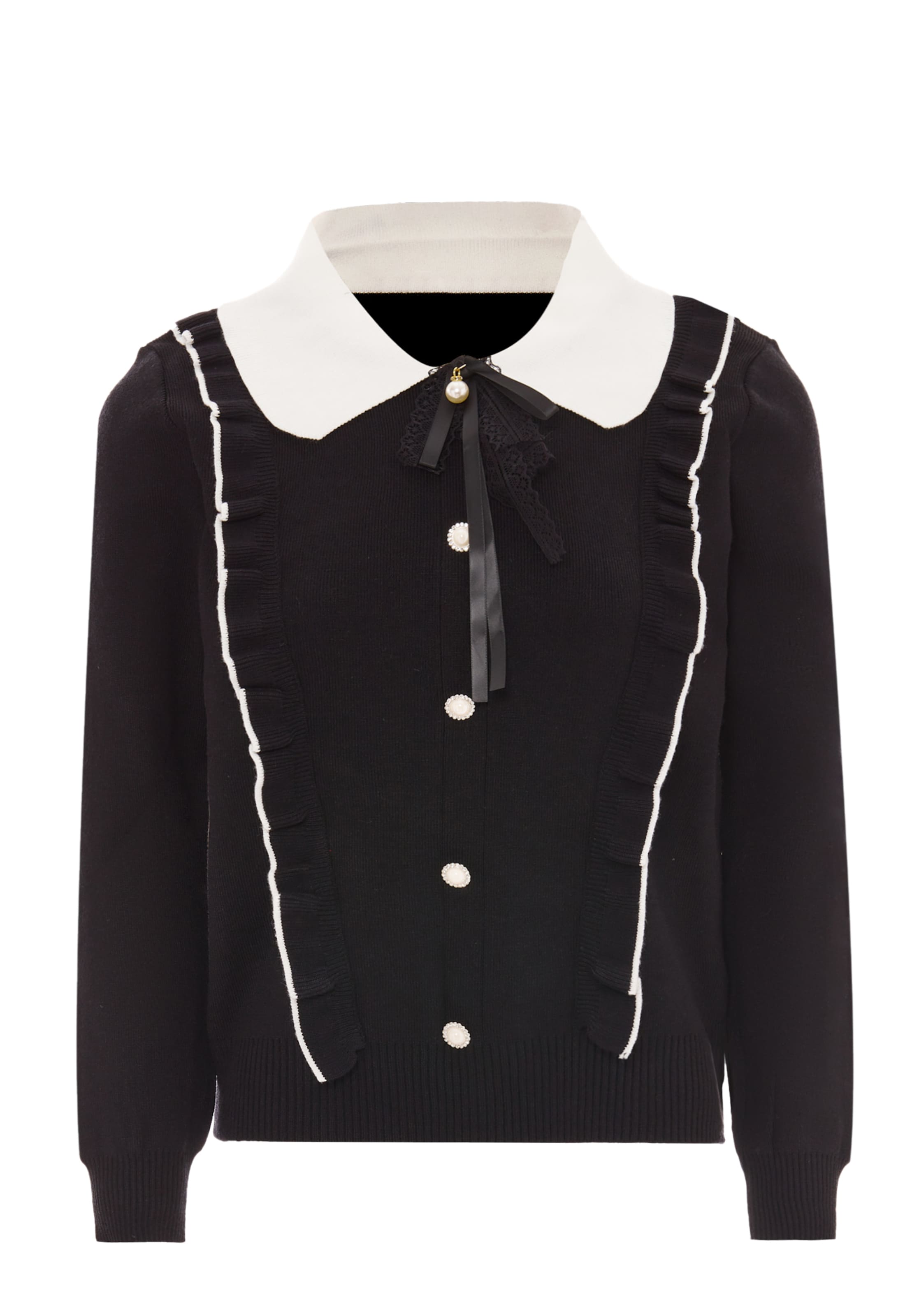 nascita - Pullover em preto: frente