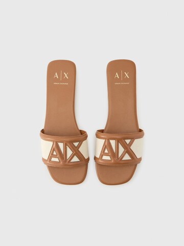 brūns ARMANI EXCHANGE Ādas čības 'TINA'