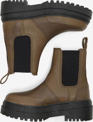 SELECTED FEMME Chelsea Boots 'Chunky' in Braun