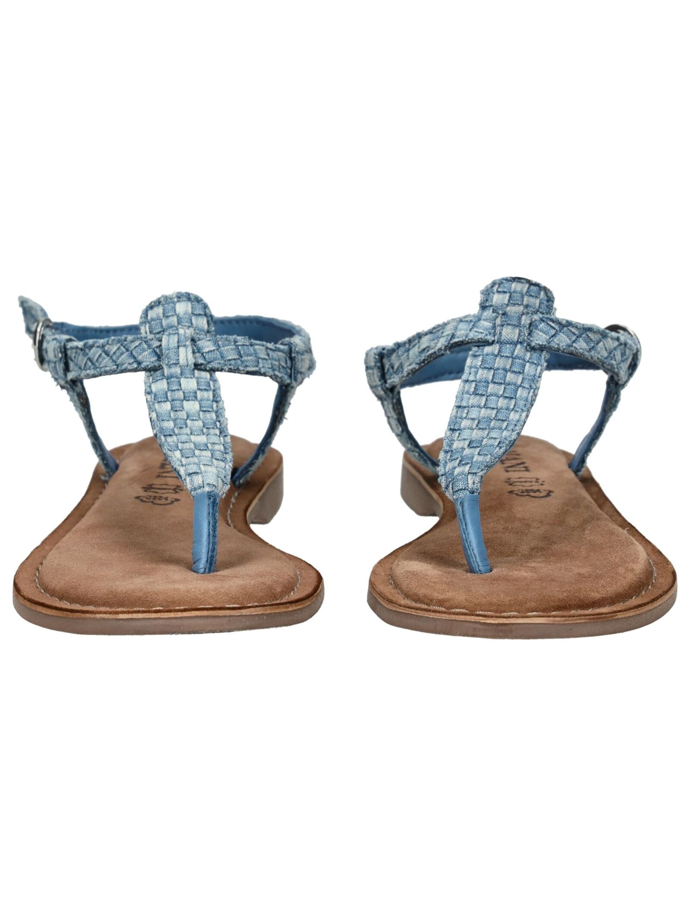 LAZAMANI T-Bar Sandals in Blue