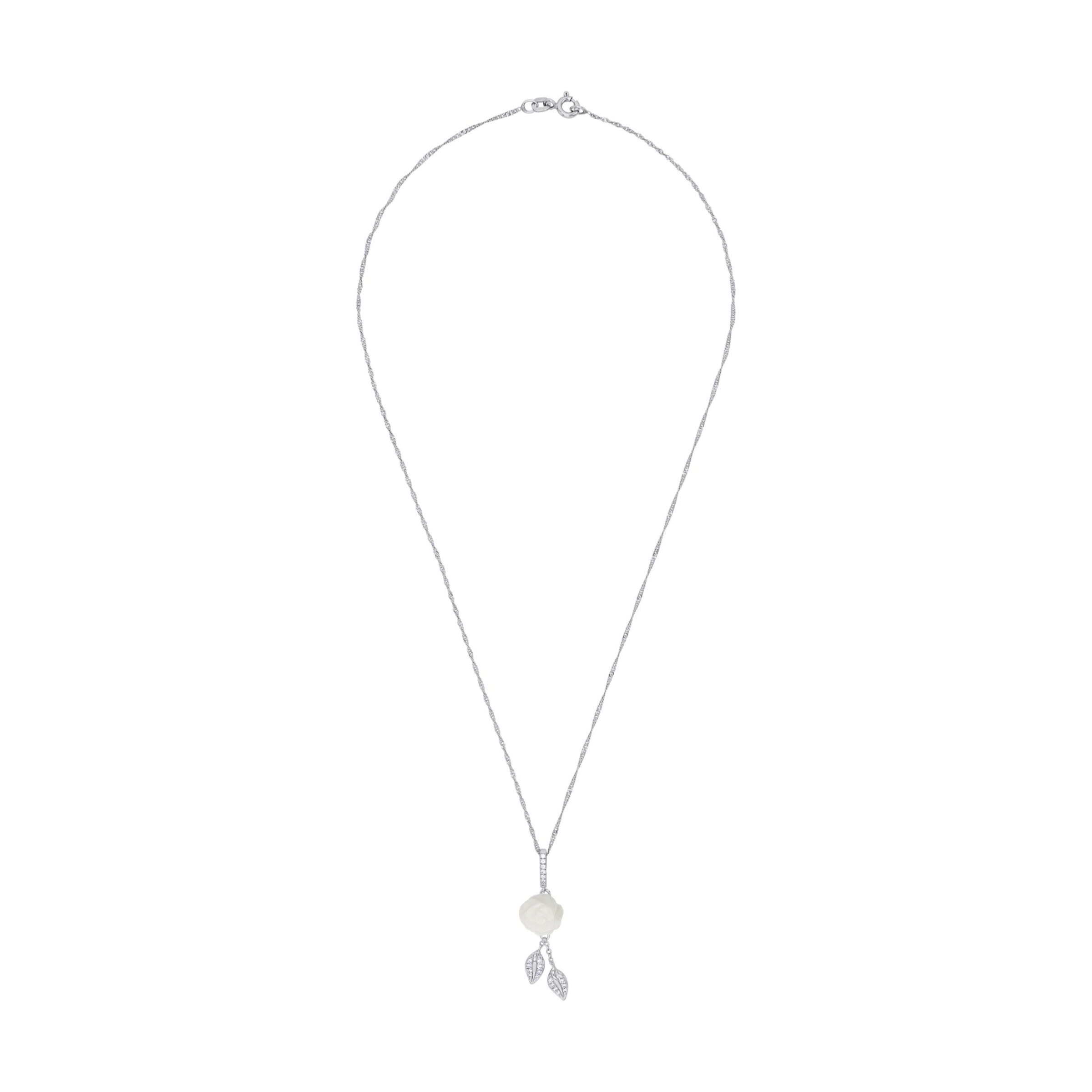 AMOR Necklace in Silver: front