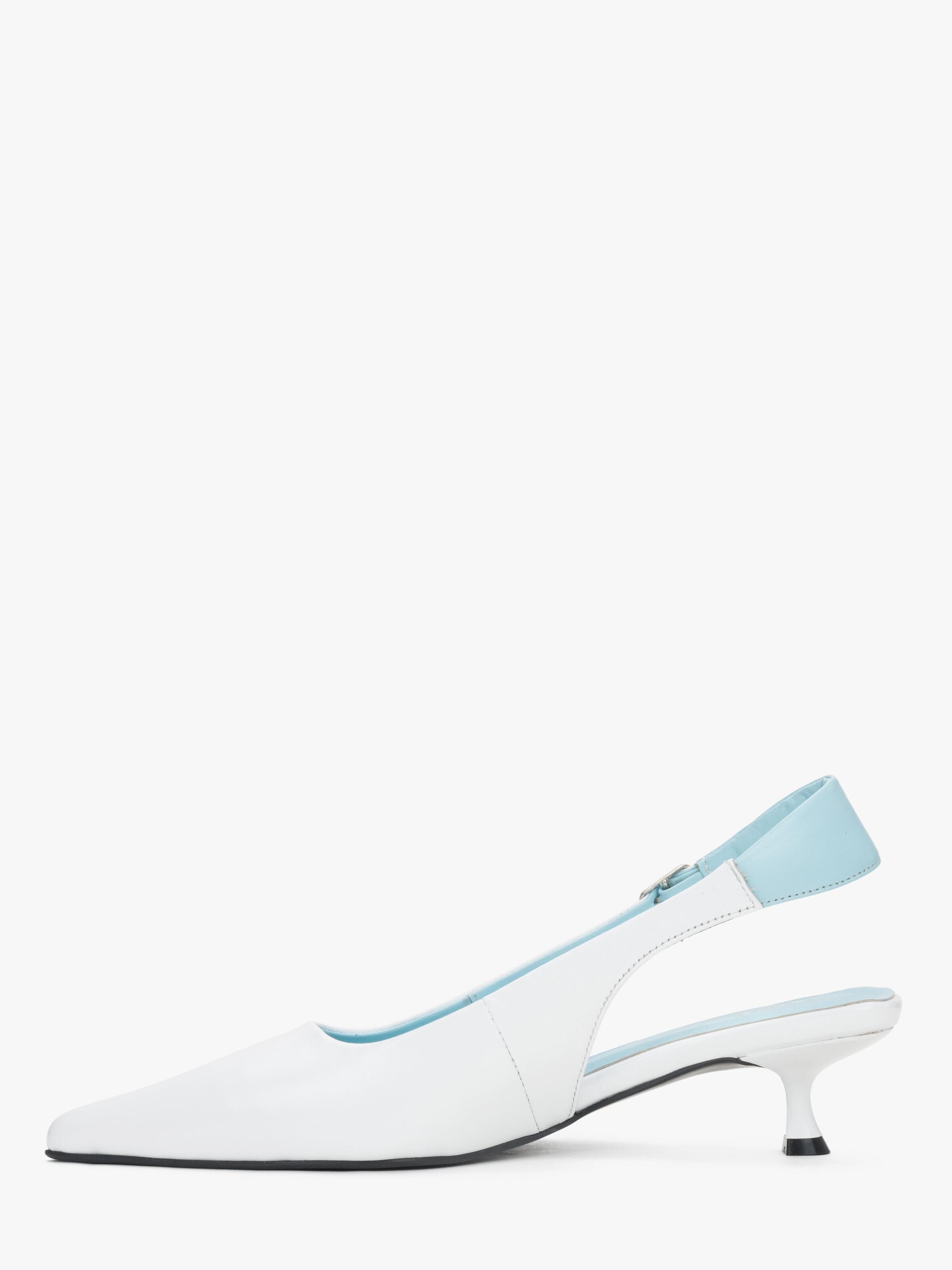 Estro - Zapatos destalonado '30-6654-1' en blanco: frente