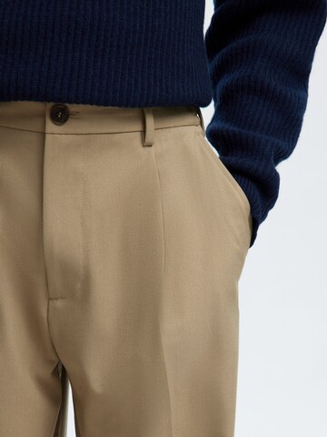 SELECTED Loosefit Bundfaltenhose 'SLH220' in Grau