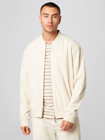 ABOUT YOU x Kevin Trapp Between-Season Jacket 'Florian' in Beige: front