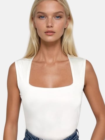 Trend Alaçatı Stili - Body camiseta en blanco