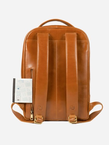 NEGOTIA Leather Backpack 'Averon' in Brown