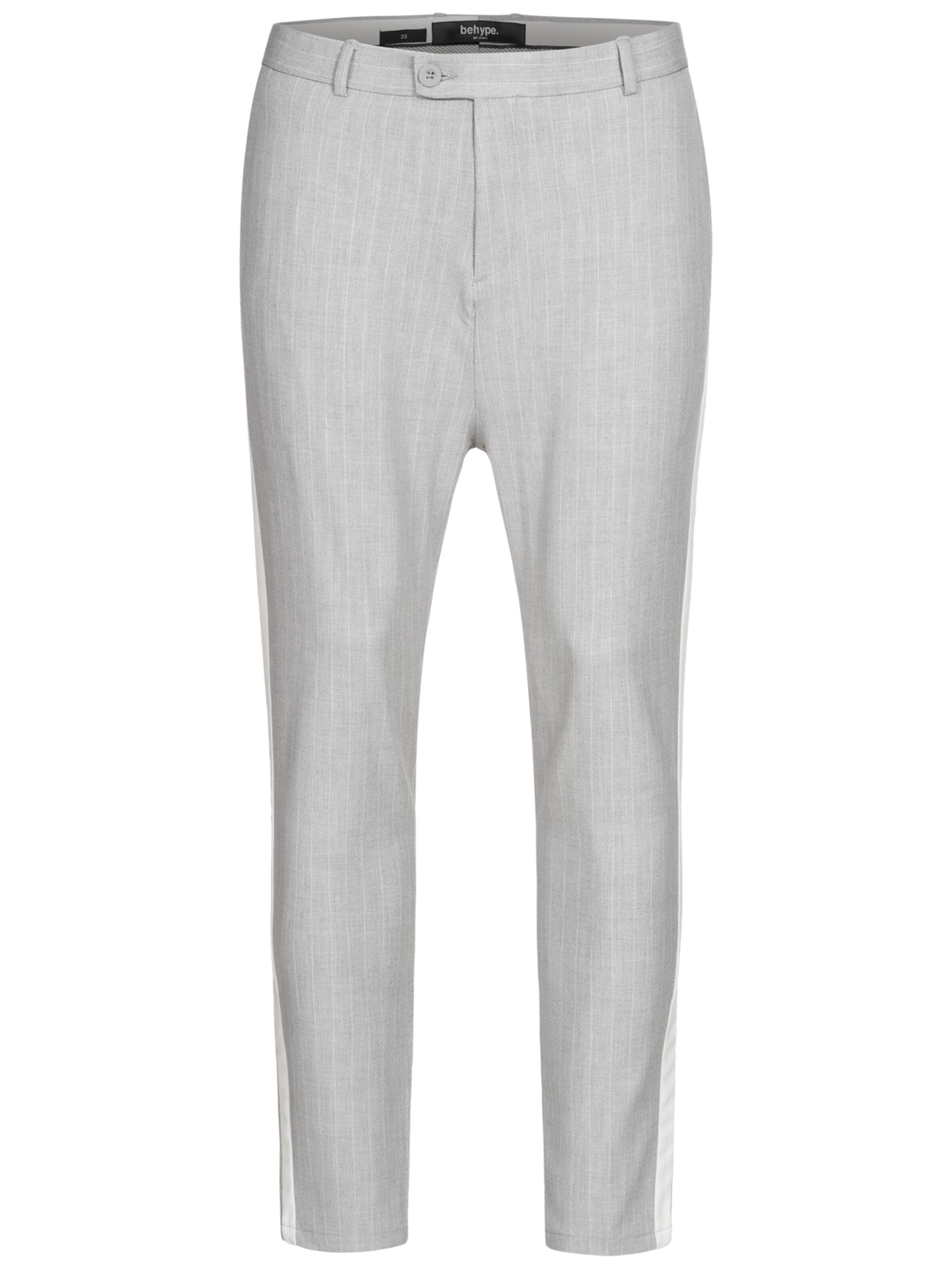 behype Tapered Chino Pants 'Madrid' in Grey: front