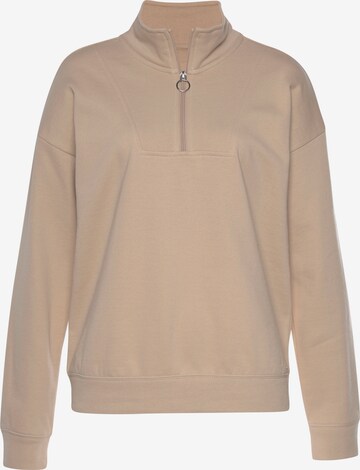 Sweat-shirt H.I.S en beige : devant